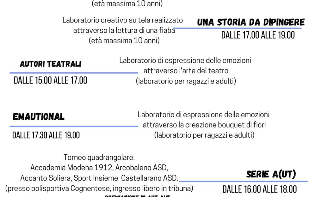 28 maggio, Open Day Aut Aut Modena